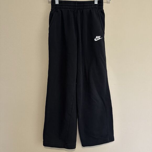 Nike Sportswear Club Fleece Pants Kids Medium Wide Leg Pocket Sweatpants 3pc Lot - Picture 2 of 13